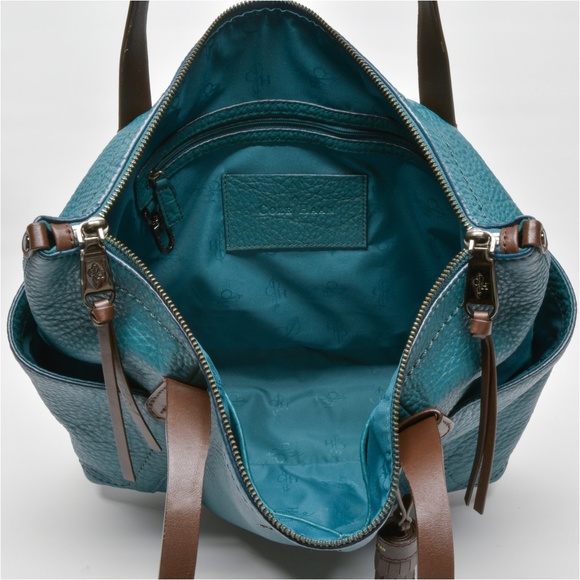 COLE HAAN Pebbled Leather Tote Bag with Tassel - Picture 3 of 15